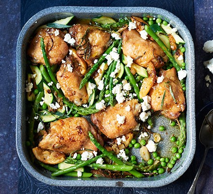 Spring roast chicken
