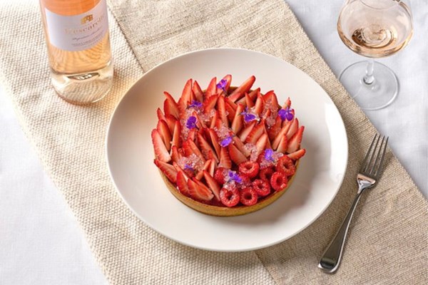 Spring rosé tart