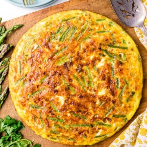 Spring vegetable and potato frittata