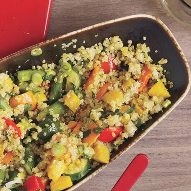 Spring vegetable and quinoa pilaf