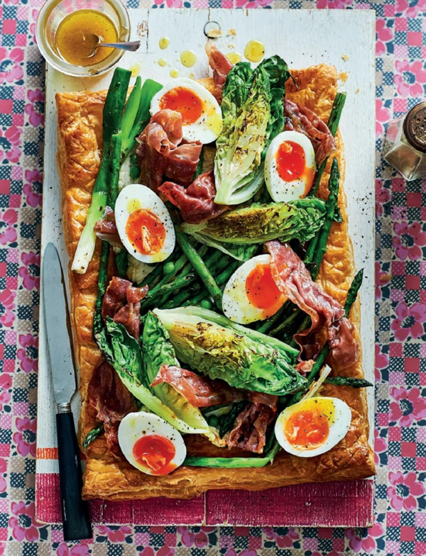 Spring vegetable brunch tart