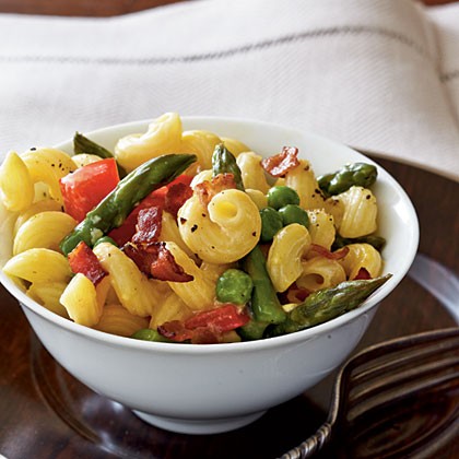 Spring vegetable carbonara