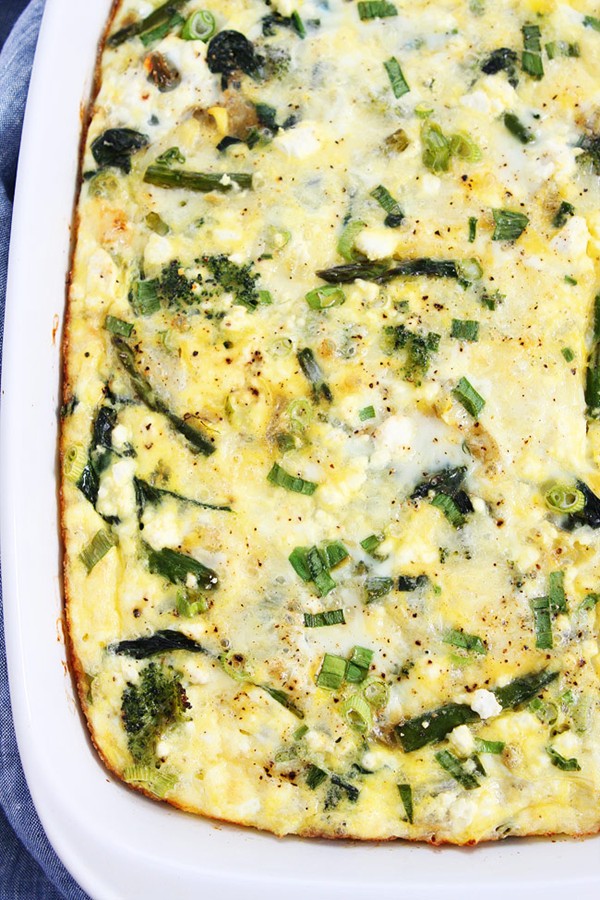 Spring vegetable egg casserole