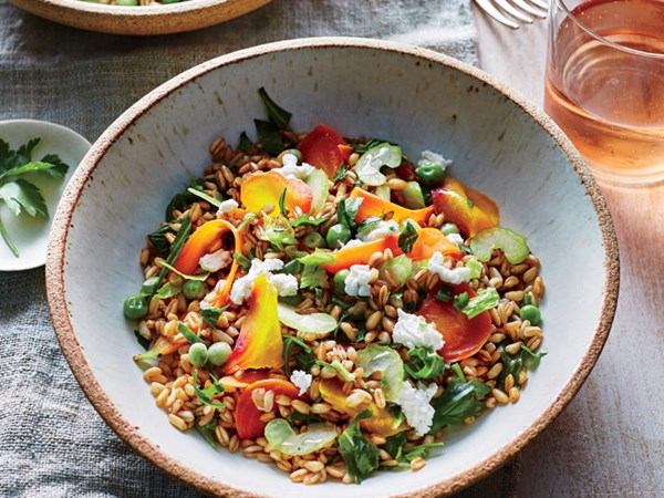 Spring vegetable grain bowl