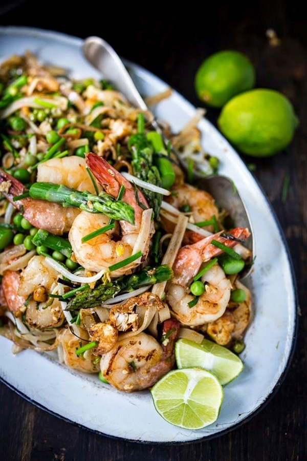 Spring vegetable pad Thai