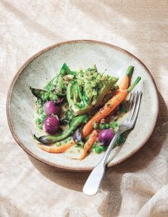 Spring vegetable piccata