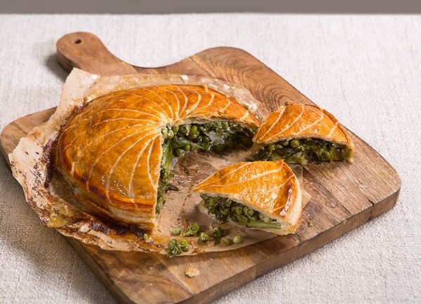 Spring vegetable pie