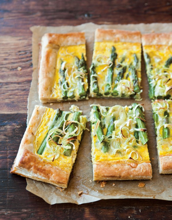 Spring vegetable tart