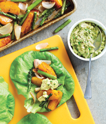 Spring veggie lettuce wraps