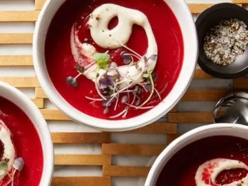 Springtime beet soup
