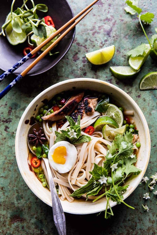 Springtime chicken soup