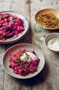 Springtime millet ‘risotto’ with young beetroot