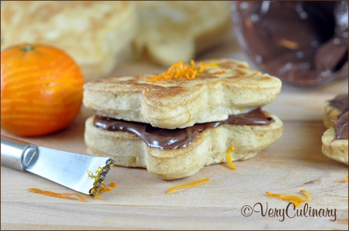 Springtime Nutella pancake sandwiches