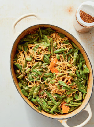 Springy noodle stir fry