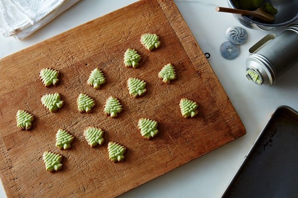 Spritz butter Christmas cookies