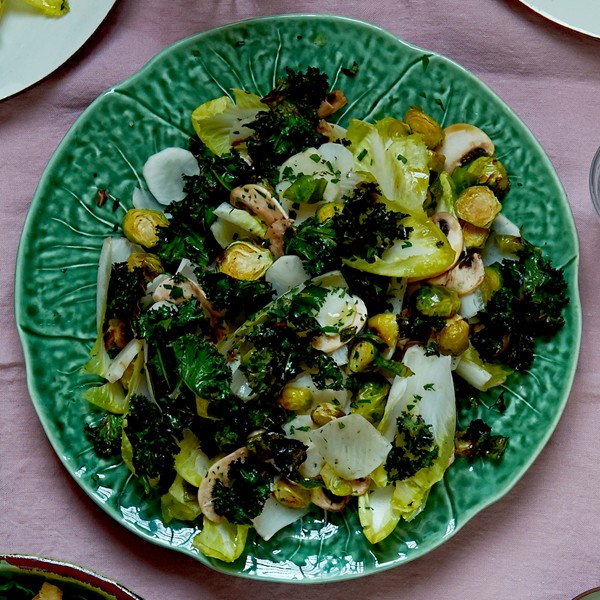 Sprout and kale salad