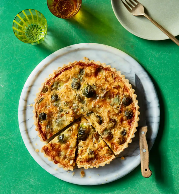 Sprout and Stilton quiche