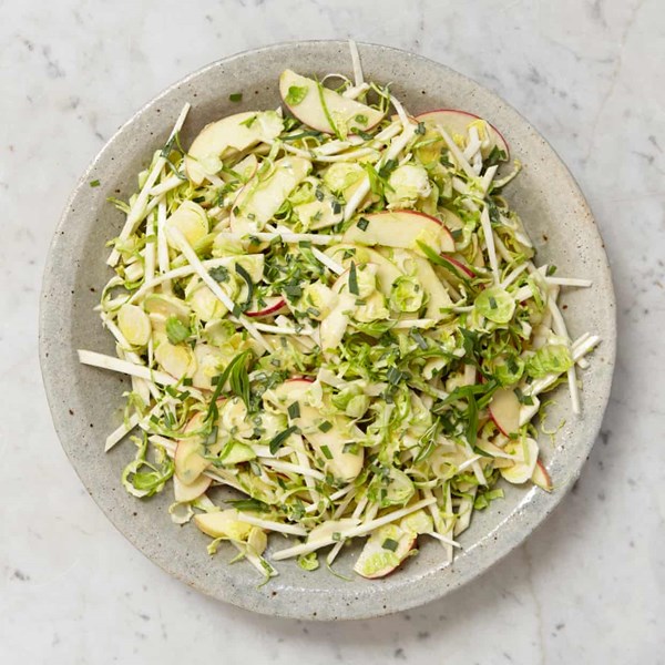 Sprout, apple and celeriac slaw