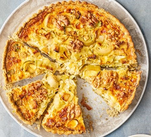 Sprout, Comté & walnut tart