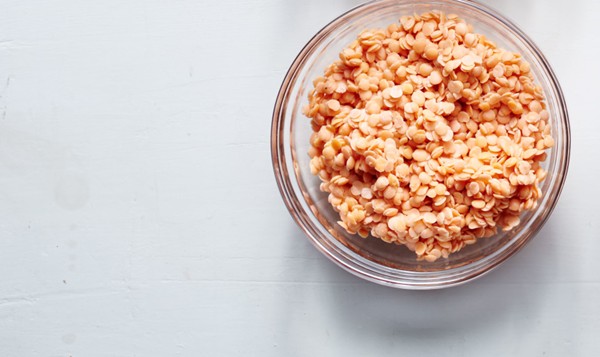 Sprouted red lentils