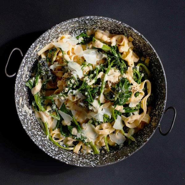 Sprouting broccoli tagliatelle