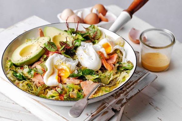 Sprouts, kraut & trout hash