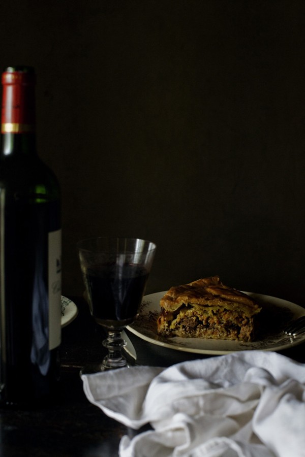 Squab pie with foie gras and Armagnac