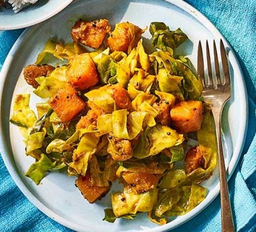 Squash & cabbage sabzi