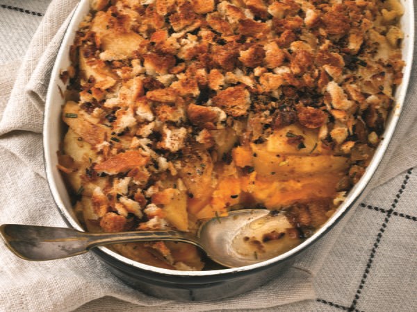 Squash and apple gratin