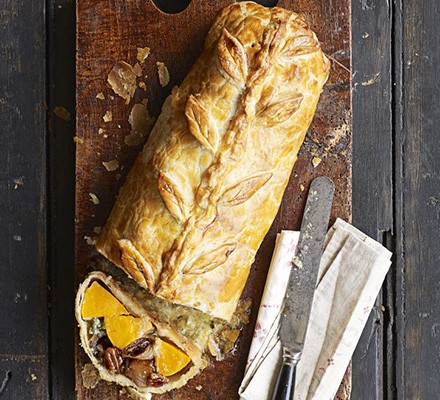 Squash and blue cheese Wellington