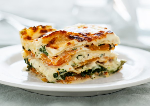 Squash and broccoli rabe lasagne