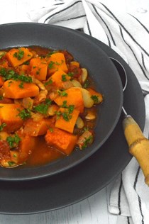 Squash and butter bean stew