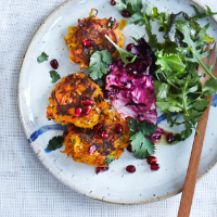 Squash and coriander fritters 
