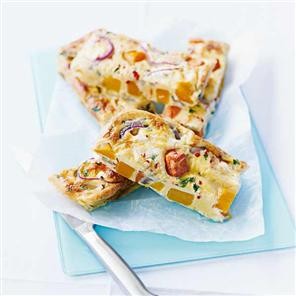 Squash and goat's cheese baked frittata