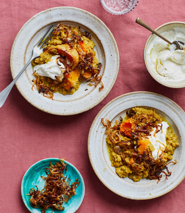 Squash and lentil dhansak
