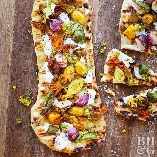 Squash and onion flatbread