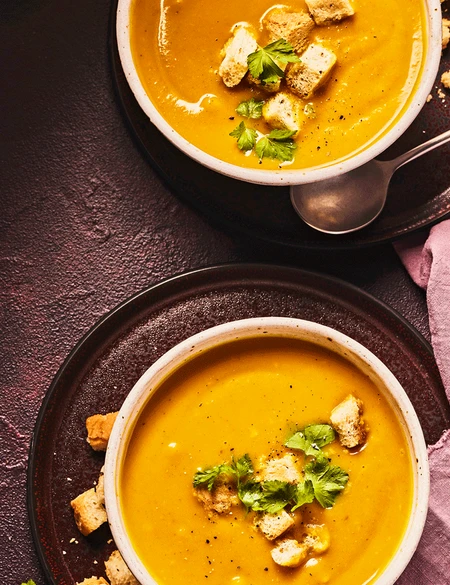 Squash and sweet potato soup