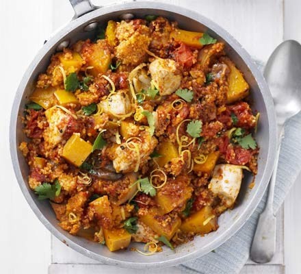 Squash, chicken and couscous one-pot