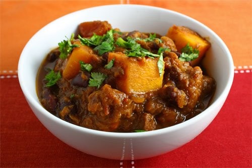 Squash chili mole