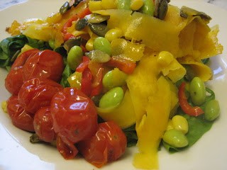 Squash ribbon pasta