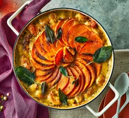 Squash, sage & butter bean hotpot