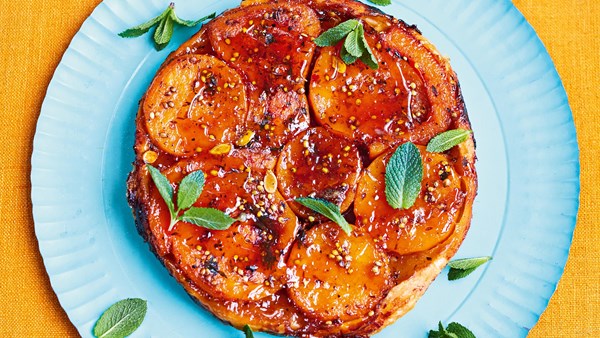 Squash Tatin with harissa butter