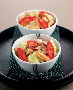 Squid and cabbage don (Shiokara don)