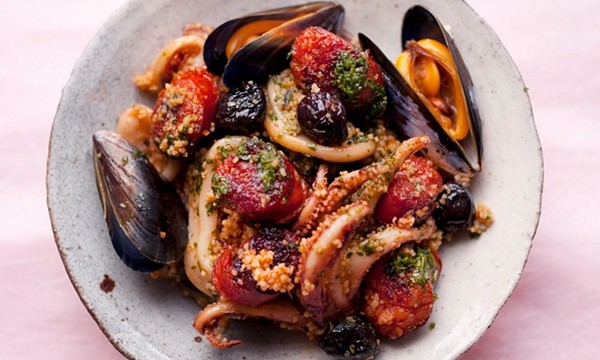 Squid and chorizo couscous