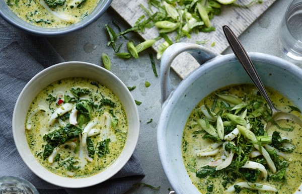 Squid and coconut broth