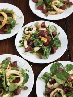 Squid and pastoulma salad