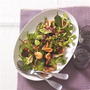 Squid, chorizo and chickpea salad