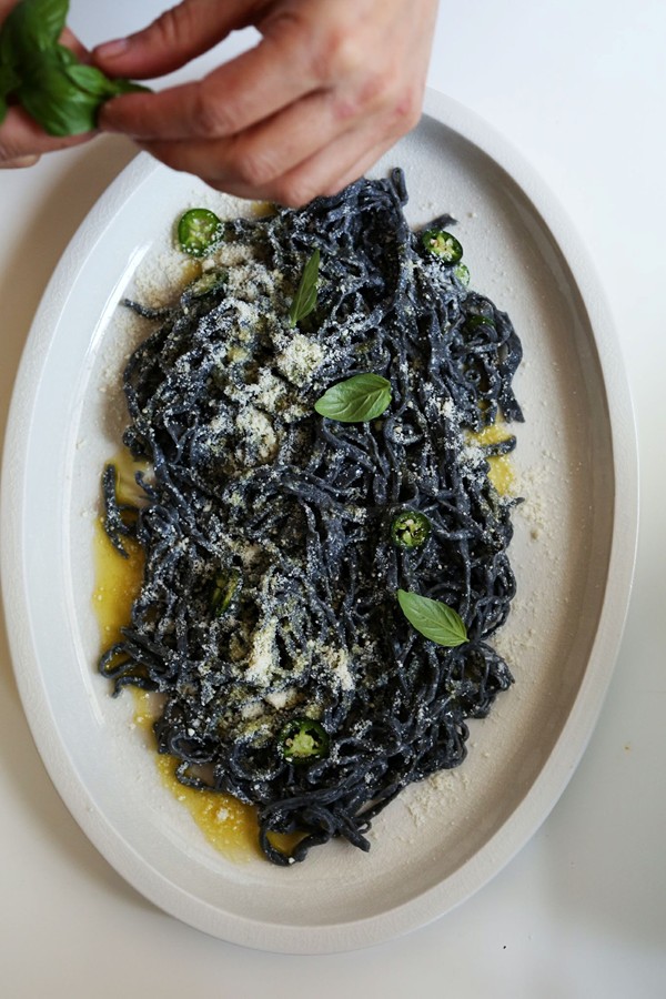 Squid ink pasta