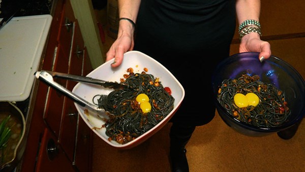Squid ink pasta