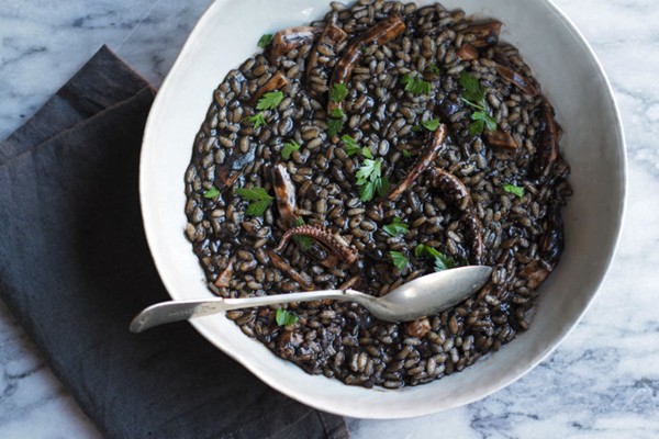 Squid ink risotto (Risotto al nero di seppia)